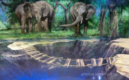 Слоны музей 3D Таиланд