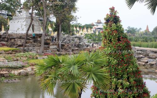 Декоративный сад пейзажи Таиланд 13