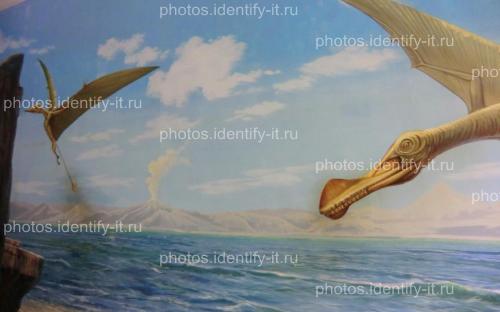 Картины с летающими динозаврами музей 3D Таиланд
